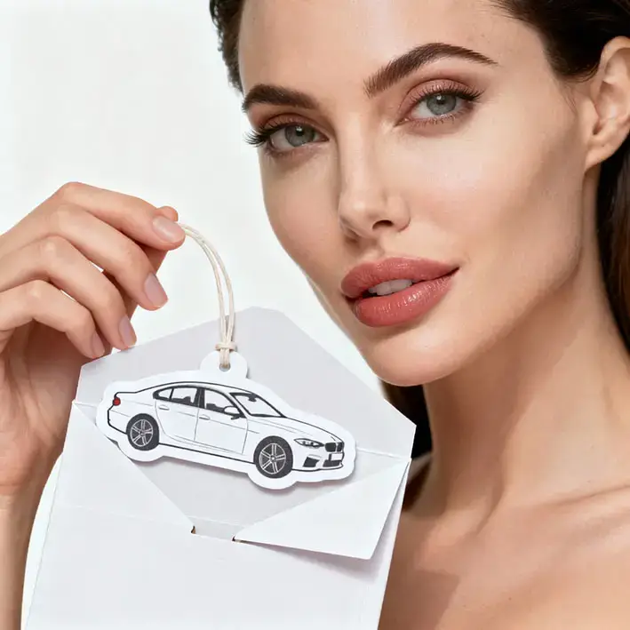 Ambientadores de carro personalizados impressos em ambos os lados