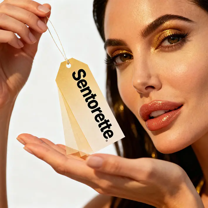 Ambientador de carro exclusivo Sentorette para experiência personalizada do cliente – atenção aos detalhes e presente feito sob medida para fidelizar